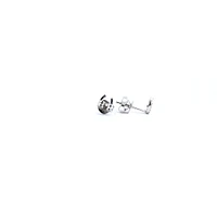 14K White Gold 0.06 cttw Diamond Horseshoe Earrings