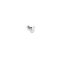 14K White Gold 0.06 cttw Diamond Horseshoe Earrings