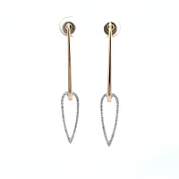 14K Yellow and White Gold 0.28 cttw Diamond Earrings
