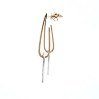 14K Yellow and White Gold 0.28 cttw Diamond Earrings