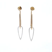 14K Yellow and White Gold 0.28 cttw Diamond Earrings