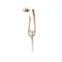 14K Yellow and White Gold 0.28 cttw Diamond Earrings