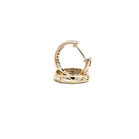 14K Yellow Gold 0.17 cttw Diamond Hoop Earrings