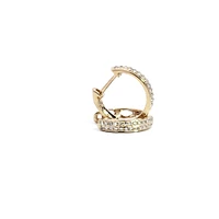 14K Yellow Gold 0.17 cttw Diamond Hoop Earrings
