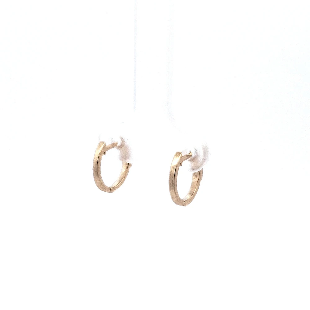 14K Yellow Gold cttw Diamond Hoop Earrings