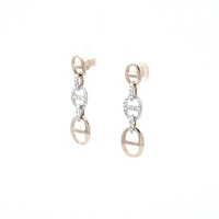 14K Yellow Gold 0.21 cttw Diamond Dangle Earring