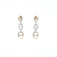 14K Yellow Gold 0.21 cttw Diamond Dangle Earring