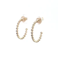 14K Yellow Gold cttw Diamond Earrings