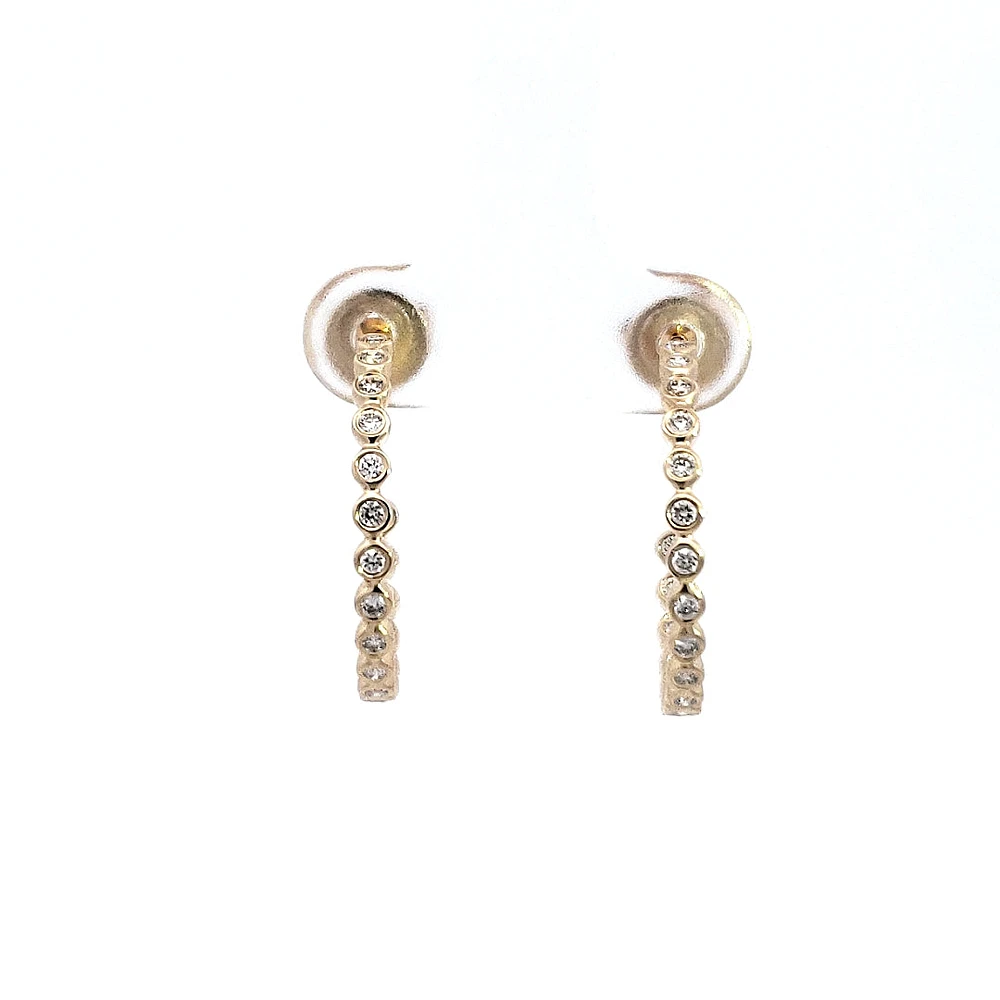 14K Yellow Gold cttw Diamond Earrings