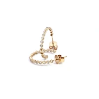 14K Yellow Gold cttw Diamond Earrings