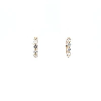 14K Yellow Gold 0.49 cttw Diamond Hoop Earrings