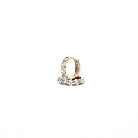 14K Yellow Gold 0.49 cttw Diamond Hoop Earrings