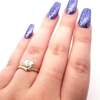 14K Yellow Gold 1.50 cttw Lab Grown Heart Diamond Solitare - / White