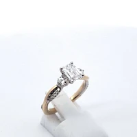 14K Yellow and White Gold 1.50 cttw Lab Grown Diamond Engagement Ring - /