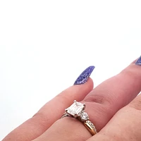 14K Yellow and White Gold 1.50 cttw Lab Grown Diamond Engagement Ring - /