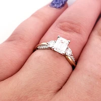 14K Yellow and White Gold 1.50 cttw Lab Grown Diamond Engagement Ring - /