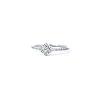 14K White Gold 0.14 cttw Diamond Ring