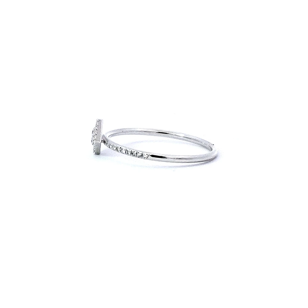 14K White Gold 0.14 cttw Diamond Ring