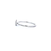 14K White Gold 0.14 cttw Diamond Ring