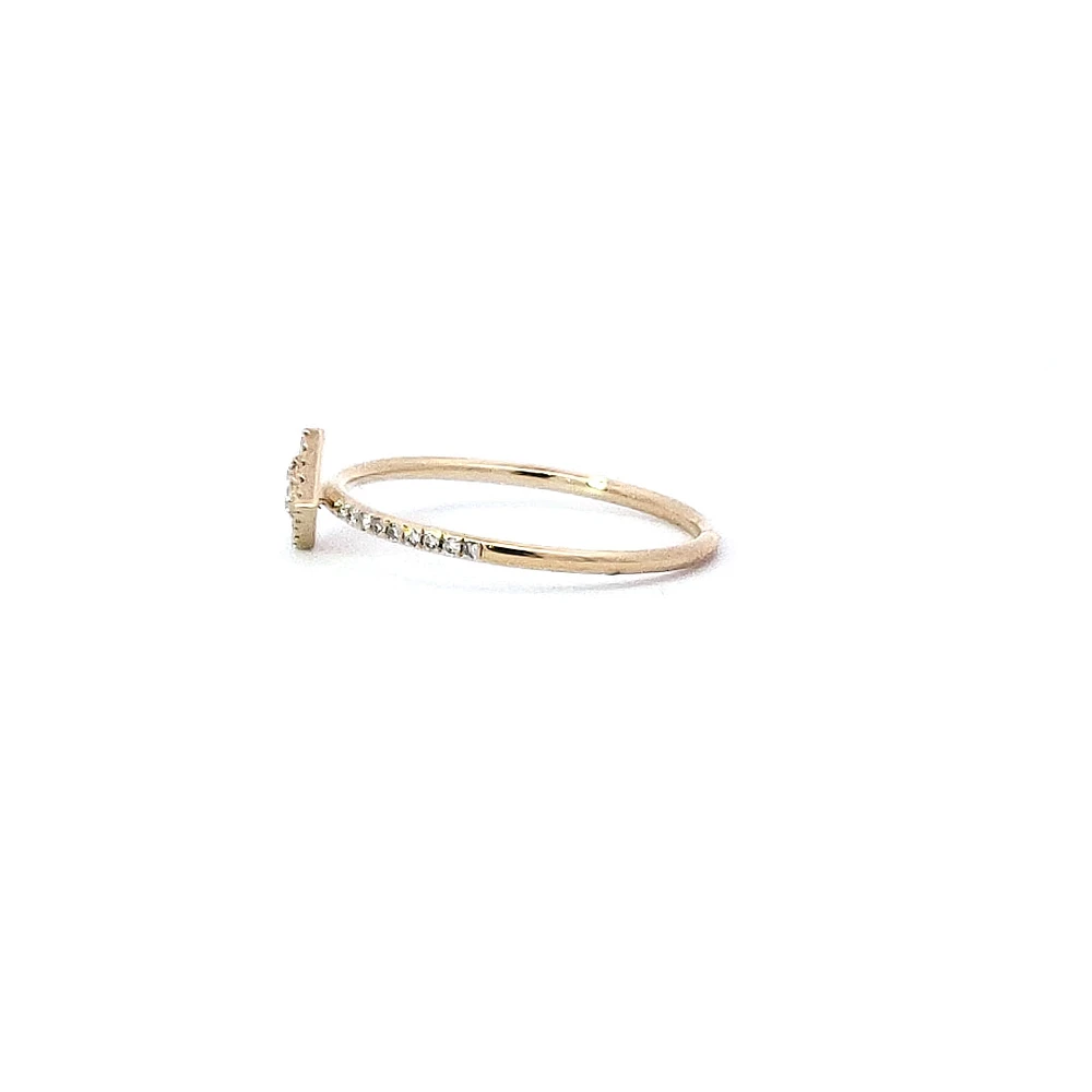 14K Yellow Gold 0.14 cttw Diamond Ring
