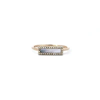 14K Yellow Gold 0.06 cttw Diamond and Mother of Pearl Ring