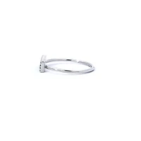 14K White Gold 0.24 Onyx & 0.06 cttw Diamond Ring