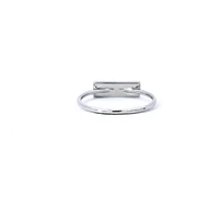 14K White Gold 0.24 Onyx & 0.06 cttw Diamond Ring