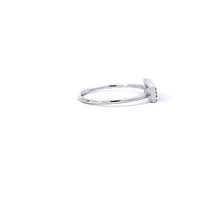 14K White Gold 0.24 Onyx & 0.06 cttw Diamond Ring