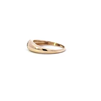 14K Yellow Gold Emerald and Diamond Ring