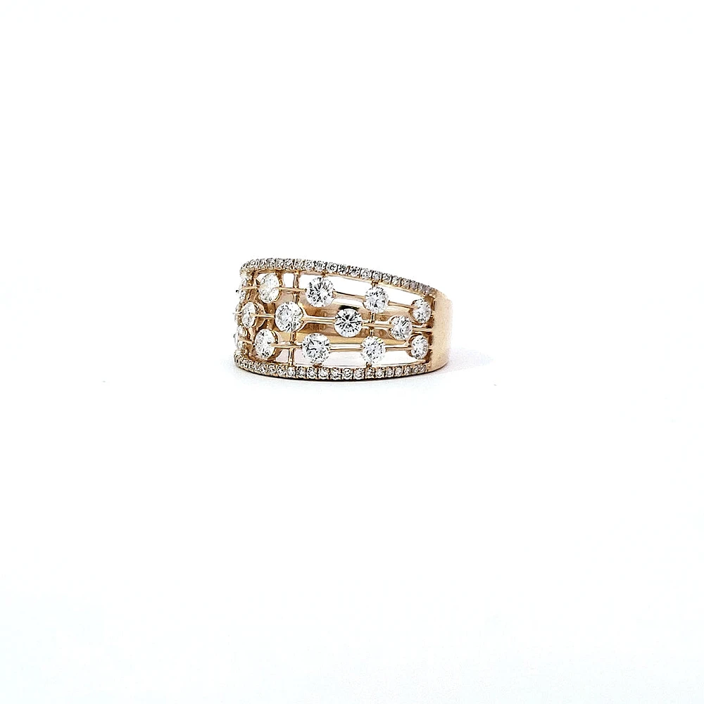 14K Yellow Gold cttw Diamond Ring