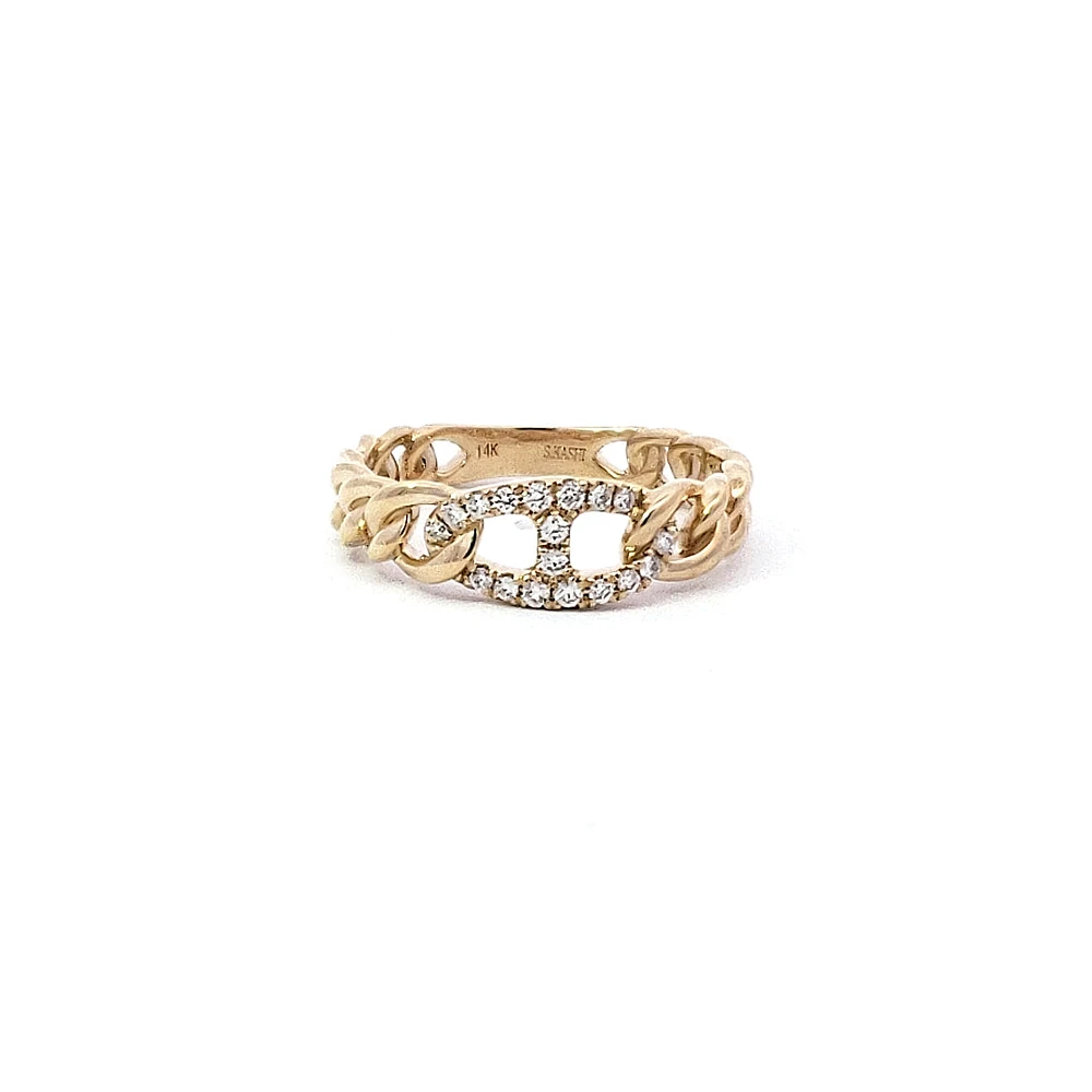 14K Yellow Gold 0.17 cttw Diamond Ring