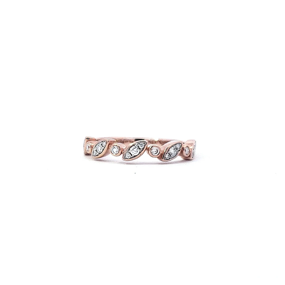 14K Rose Gold 0.19 cttw Diamond Ring