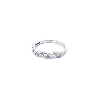 14K White Gold 0.19 cttw Diamond Ring