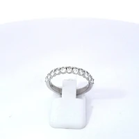 Platinum 1.00cttw Oval Cut Diamond Anniversary Ring / Band - Size 6.5