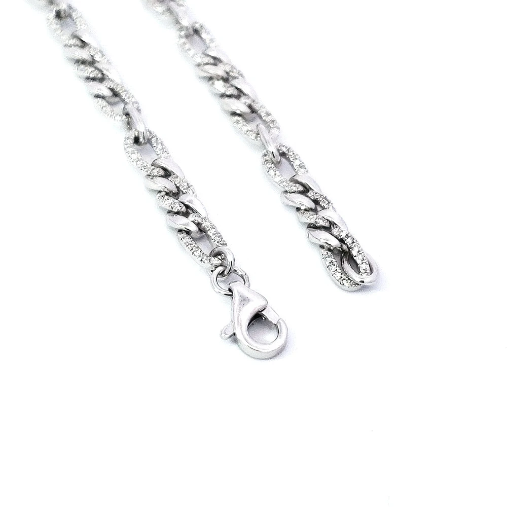 14K White Gold 0.51 cttw Diamond Bracelet