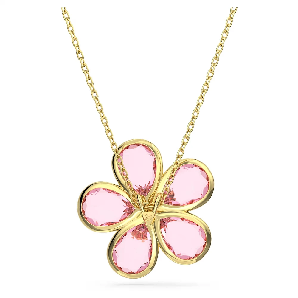 Swarovski Idyllia Florere pendant Flower, Small, Pink, 18k gold plated - 5657875