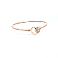 14K Rose Gold 0.14 cttw Diamond Bangle