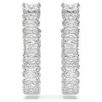 Swarovski - Hyperbola hoop earrings, Infinity, White, Rhodium plated - 5684047