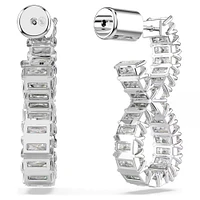 Swarovski - Hyperbola hoop earrings, Infinity, White, Rhodium plated - 5684047