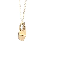 10K Yellow Gold Amethyst and Diamond Necklace
