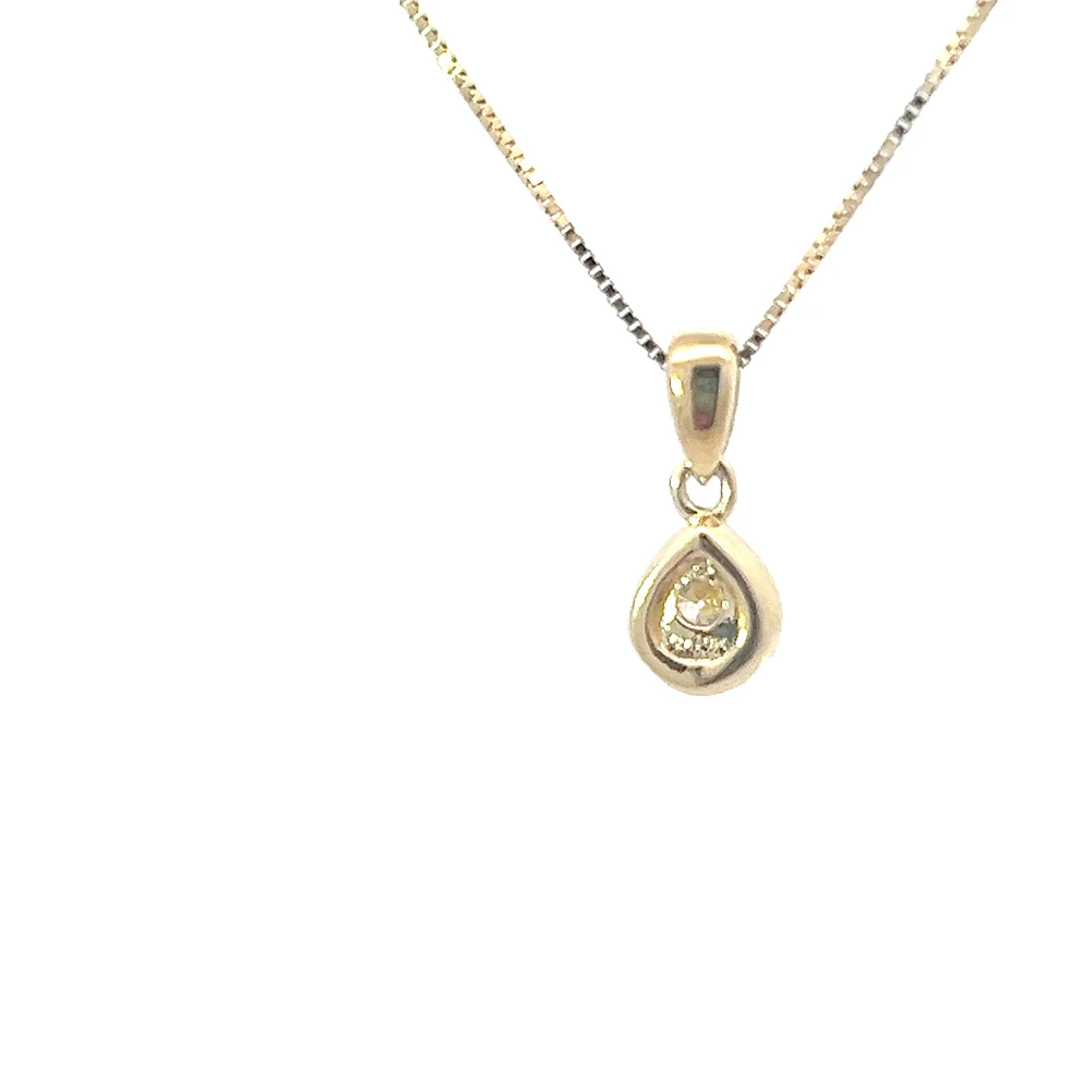 10K Gold cttw Canadian Diamond Solitaire Necklace