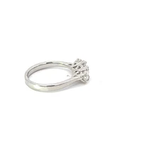 18K White Gold 1.25cttw Lab Grown Diamond 3 Stone Engagement Ring