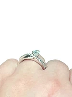 14K White Gold 1.28cttw Lab Grown Pear Cut Diamond Ring