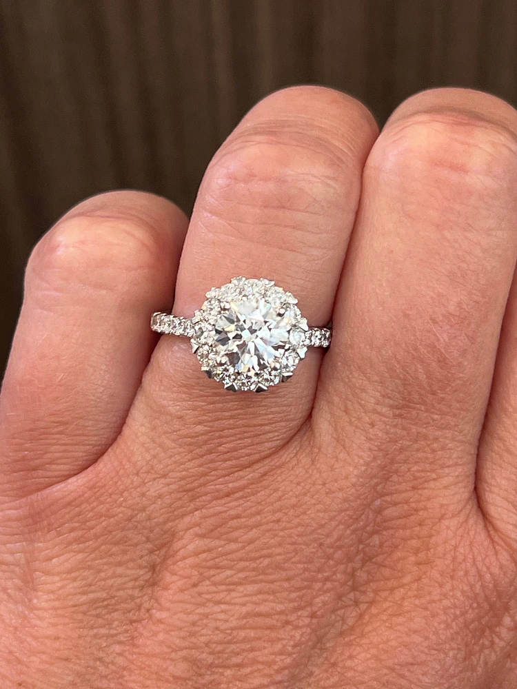 18K White Gold 2.40cttw Lab Grown Diamond Engagement Ring