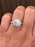 18K White Gold 2.40cttw Lab Grown Diamond Engagement Ring