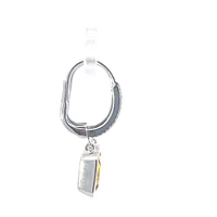 14K Gold Citrine and Diamond Dangle Earring