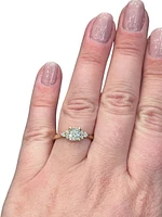 14K Yellow Gold 0.91cttw Lab Grown Cushion Cut Diamond Ring - /