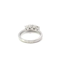 18K White Gold 1.25cttw Lab Grown Diamond 3 Stone Engagement Ring