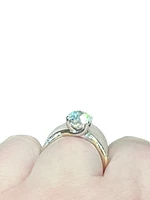 14K White & Yellow Gold 1.60cttw Lab Grown Round Brilliant Cut Diamond Ring