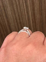 18K White Gold 1.40cttw Lab Grown Diamond Solitaire Engagement Ring